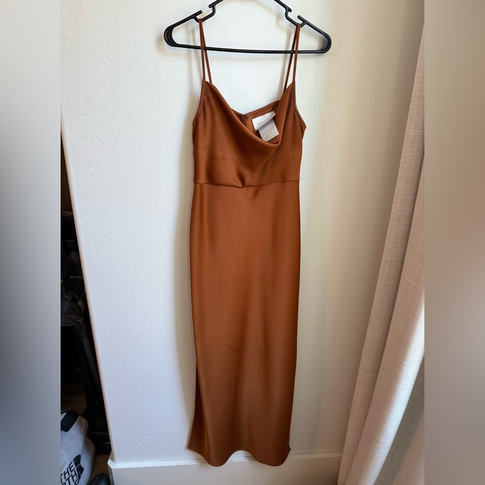 BHLDN Copper Midi Dress